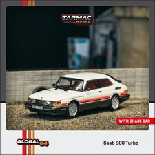 Tarmac Works TW 1:64 Saab 900 Turbo White Diecast Model Car