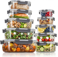 S Salient Glas-Frischhaltedosen Set,Meal Prep Boxen,GlasbehäLter Mit Deckel,SpüL