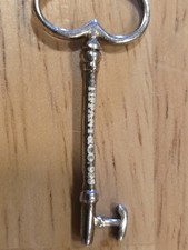 Tiffany  Co. Sterling Silver 925 Trefoil Clover Key Pendant Charm 2"