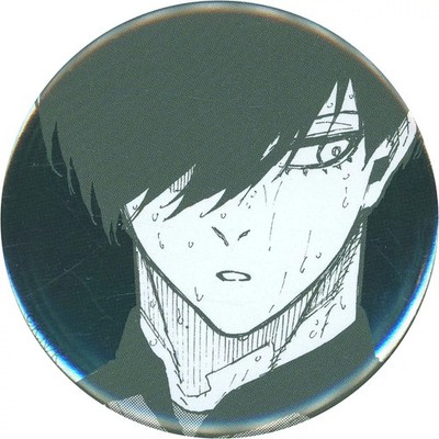 Blue Lock Rin Itoshi Badge Monochrome One Eye Hidden Collectible Exciting