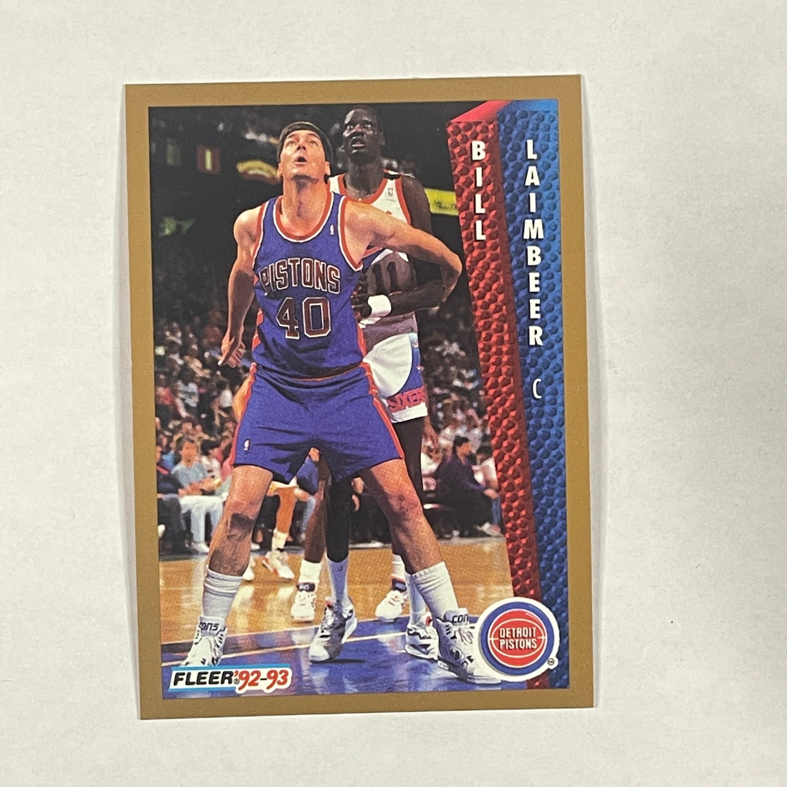 1992-93 Fleer #64 Bill Laimbeer Detroit Pistons Card
