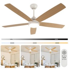 LED Ceiling Fan with Light and Remote Control 6 Speed Dimmable Bedroom Kitchen