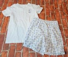 Ensemble ancre nautique garçon Janie et Jack - Taille 6 - T-shirt et maillot de bain