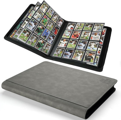 Arkeiliy Premium Ringless Trading Card Binder - 1024 Capacity, 16 Side-Loading P