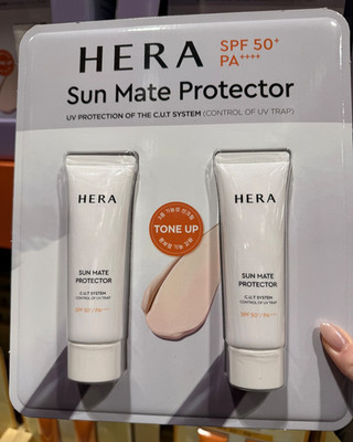 HERA Sun Mate Protector SPF50+ PA+++ 50ml / 1.69 fl oz x2 | K-Beauty Sunscreen