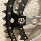 Vintage Sugino Mighty Model 49-8 Crankset 171mm Black Drilled Chainrings 52/42 — photo 2