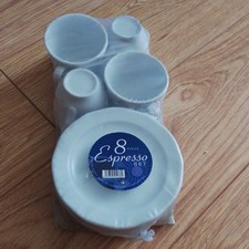 8 Piece Espresso Cup And Saucer Set color white & still in wrap