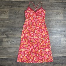 VTG Express Dress Y2K S Pink Red Ditsy Floral Fairy Coquette Femme Babydoll