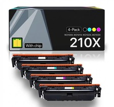 Toner Cartridges 4 Pack 210X Replacement For HP 210A W2100A 210X W2100X BK/Y/C/M
