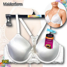 NWT Maidenform 34C One Fab Fit Lace T-Back Shaping Underwire Bra 07112 White