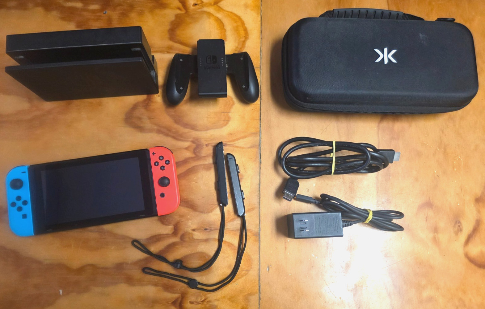 Nintendo Switch with Blue & Red Joy-Con (HAC-001-01) 2nd Gen. BUNDLE!