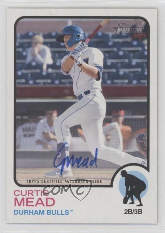2022 Topps Heritage Minor League Edition Real One Curtis Mead #ROA-CMD Auto 4r7