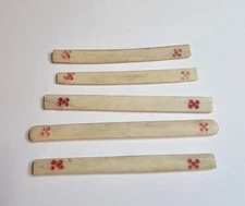 5~ 1920-30 MAH-JONG BONE FIVE DOT COUNTING SCORING TALLY STICKS MA JONGG MAHJONG