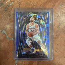 2024-25 Panini Select - Concourse Stephen Curry #7 Blue Cracked Ice Prizm