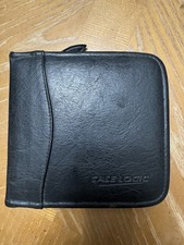 Vtg 1990s Case Logic 24 Capacity CD/DVD Travel Storage Wallet Black FauxLeather 