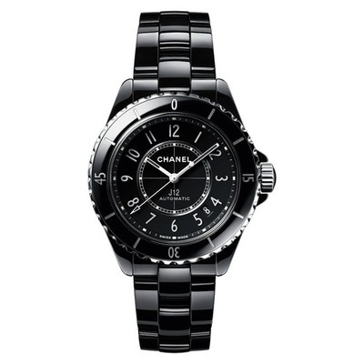 Chanel J12 H5697 Ceramic Black Dial Automatic Watch With Box & Papers