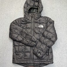 The North Face Kids Thermoball Detachable Hood Jacket Sz Small 7/8 Black Puffer