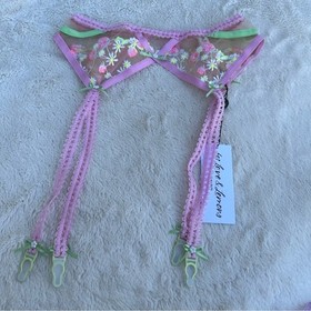 For Love And Lemons Tutti Fruiti Shimmer Garter Belt NWT Size XXS