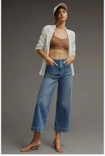 Pilcro and the Letterpress High Rise Wide Leg Jeans 29 Boho Coastal Cowgirl