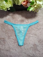 True Vintage Victoria's Secret Mesh Cherry Rhinestones Thong Large
