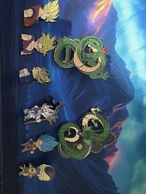 Dragon Ball Z Super Enamel Pin Lot Set Shenron Goku Vegeta Trunks Gohan Frieza