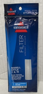 Bissell Vacuum Filter Style 7, 9, & 16 For Upright Vacuum Model 32076