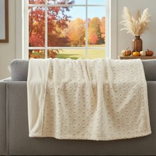 Ashford Home Embroidered Ghost Halloween Throw, 152 x 178 cm