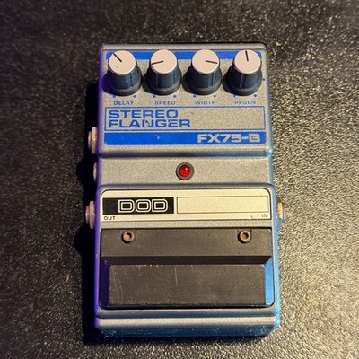 DOD Stereo Flanger FX75-B Silver - works GREAT - missing battery door FX75