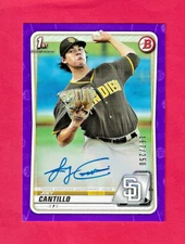 JOEY CANTILLO 2020 Topps 1st Bowman Prospect AUTO PURPLE /250 PA-JC SD Padres