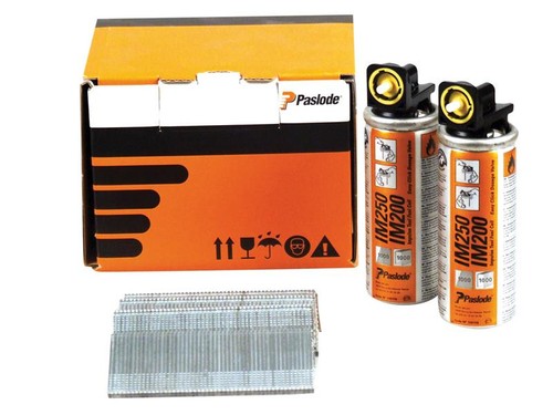 Paslode PAS921592 63mm IM65 verzinkt gerade Brads 2000 2 x Brennstoffzellen - Bild 1 von 1
