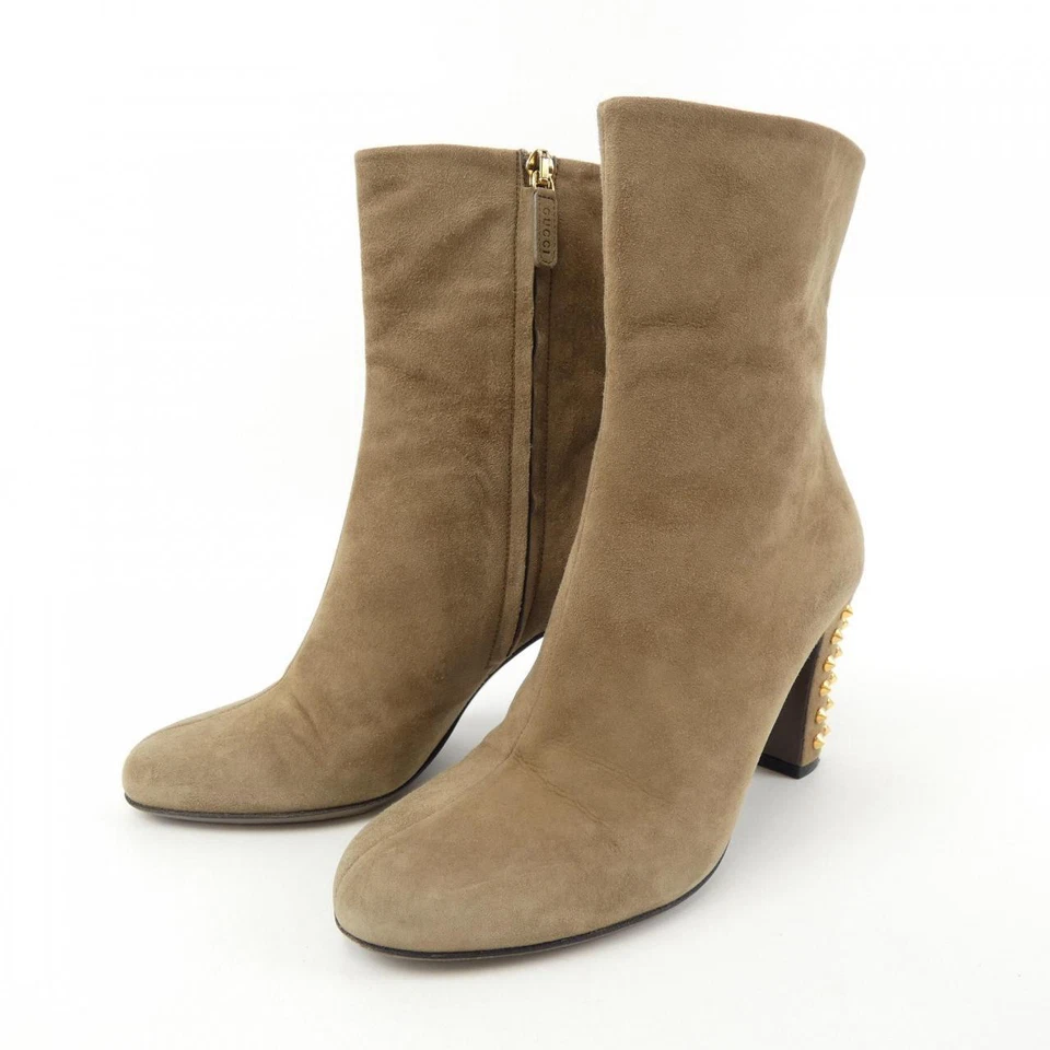 Botas femininas GUCCI tamanho 35,5 bege camurça - Imagem 3 de 4