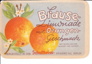 1 Etikett Berlin Schultheiss Brauerei Brause Limonade