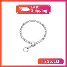 Metal Choke Dog Chain Collar Training Slip P-Link Puppy Choker Collars S