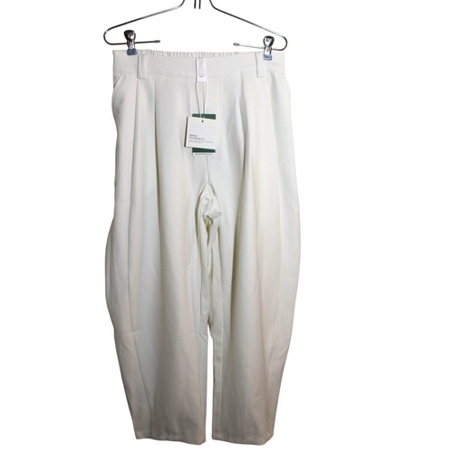 Halara White Mid Rise Pocket Barrel Leg Work Pants sz S Petite NEW - Bild 2 von 4