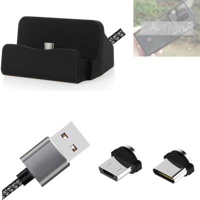 Ladestation für nubia Red Magic 8 Pro+ + USB-Typ C u. Micro-USB-Adapter