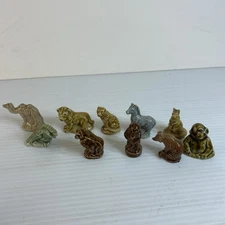 Lot of 10 Vintage Wade Whimsies Red Rose Tea Animal Figures Made in England