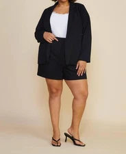 Skies Are Blue Plus Size Long Sleeve Open Blazer Size 2XL