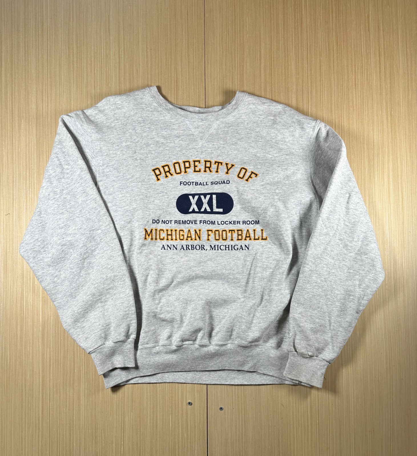 Vintage 90s Champion Michigan Wolverines Football Sweatshirt Men XL Heather Gray