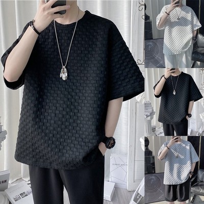 Spitze T -Shirt Täglich Herren Komfortabel Sommer T-Shirt Waffelhälfte