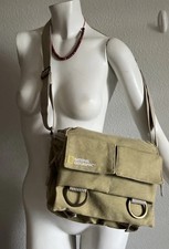 National Geographic Compact Camera Canvas Safari Khaki Messenger Bag NG 2345
