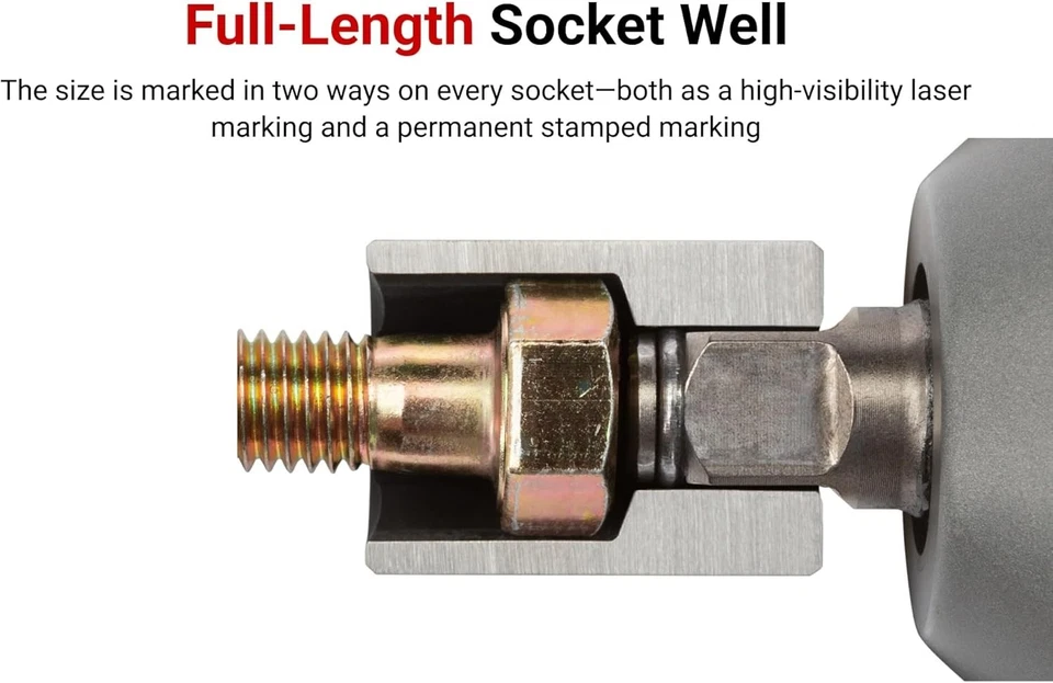 TEKTON 1/2 Inch Drive x 37 mm Deep 6-Point Impact Socket | SID23137 - Image 4 of 4