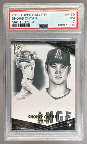136971906 Shohei Ohtani 2018 Topps Gallery #M-30 Masterpiece Rookie RC PSA 7