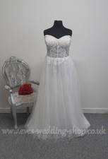 Abito da sposa David's bianco morbido US 26, UK 28