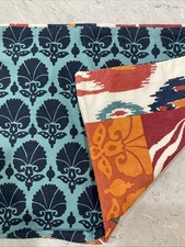 Pottery Barn Pillow Sham / Cover Patchwork Pattern 16x26 Bohemian Country Decor