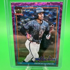 FRANCISCO LINDOR 2026 Topps 1991 35th Anniversary Pink Crackle Foil #19 Mets