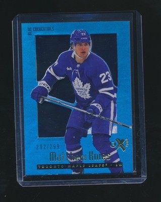MATTHEW KNIES 2023-24 SKYBOX EX 2000 BLUE CREDENTIALS RC PARALLEL 292/299 #112