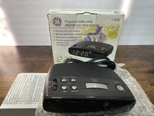 Vintage 2001 GE Large Display Space Saver AM/FM CLOCK RADIO Model 7-4836 NIB