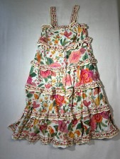 Farm Rio Off-White Macaw Bloom Midi Dress Ruffle Extra Large XL $240