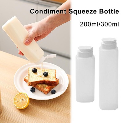 200/300ML Condiment Squeeze Bottle Kitchen Ketchup Mustard Clear NEW Bottle X6N3