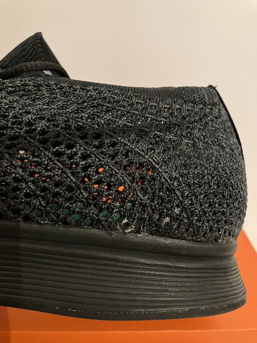 New Nike Flyknit Racer Triple Black Anthracite Size 6.5